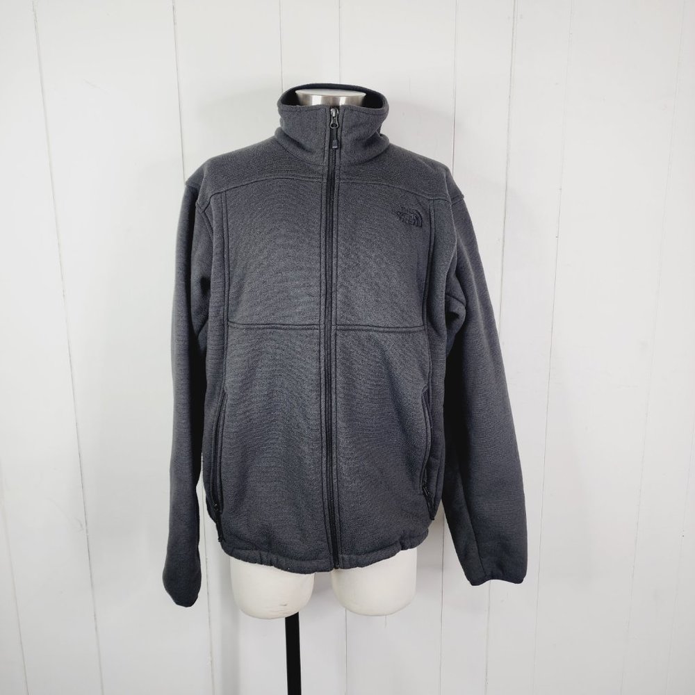 The North Face Men's Gray Long Sleeve Full Zip Thermal Winter Jacket Size L